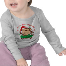 Noël de fille de singe ęr t-shirt