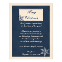 Noël de flocon de neige de blanc d'hiver et de ble cartons d'invitation