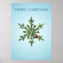 Noël de flocon de neige de pin de Milou Joyeux (mi Affiches