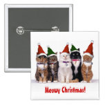 "Noël de Meowy !" Chats dans des chapeaux Pin's