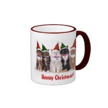 "Noël de Meowy !" Chats dans des chapeaux Tasse À Café