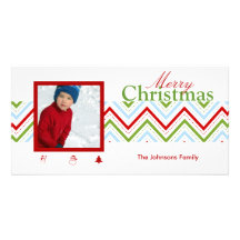 Noël de PixDezines Chevron Cartes Avec Photo