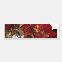 Noël de poinsettia adhésif pour voiture