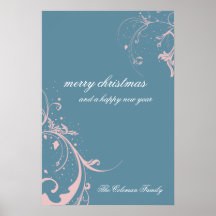 NOËL DE SCINTILLEMENT FLORAL POSTERS