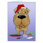 Noël de Shar-Pei Carte De Vœux