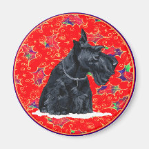 Noël de Terrier d'écossais Aimants
