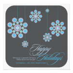 Noël d'hiver fleurit des salutations de vacances invitations