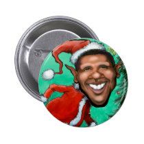 Noël d'Obama badges publicitaires