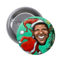 Noël d'Obama badges publicitaires