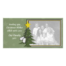 Noël Dogtags de Camo et arbre Photocartes