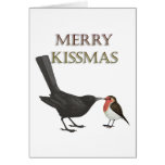Noël embrasse la carte d'oiseau