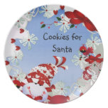 Noël fait sur commande de bonhomme de neige assiette pour soirée