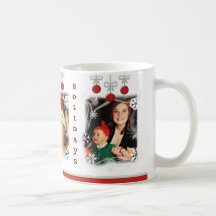 Noël fait sur commande de photo ornemente la tasse
