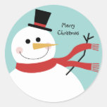 Noël gai de bonhomme de neige autocollants