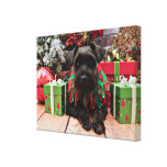 Noël - mélange de Schnauzer - Bentley Impressions Sur Toile