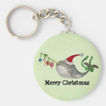 Noël mignon Narwhal Porte-clef