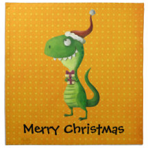 Noël mignon T-rex Serviette