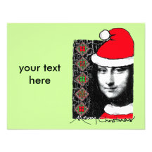 Noël Mona Lisa Invitations Personnalisables