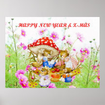 Noël, newyear poster