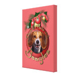 Noël - plate-forme les halls - beagles impression sur toile