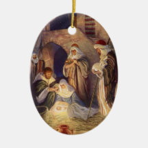 Noël religieux vintage, Magi Wisemen de nativité Ornement De Noël