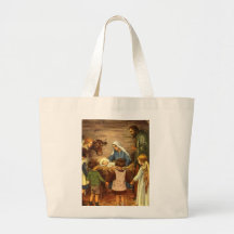 Noël religieux vintage, nativité, bébé Jésus Sac