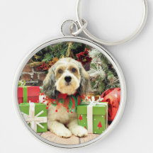 Noël - ShihPoo - poivre Porte-clef