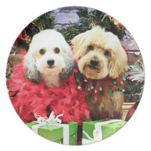 Noël - ShihPoo - Sophie et Twix Assiettes