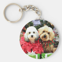 Noël - ShihPoo - Sophie et Twix Porte-clés