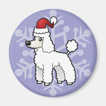Noël standard/coupe de chiot caniche de miniature/ aimant pour réfrigérateur