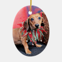 Noël - teckel - cuivre décoration pour sapin de noël