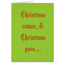 Noël vient, et Noël disparaît… Cartes De Vœux