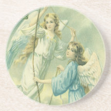 Noël vintage, anges victoriens avec Bell Dessous De Verre