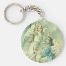 Noël vintage, anges victoriens avec Bell Porte-clés