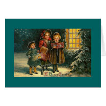 Noël vintage carte de vœux