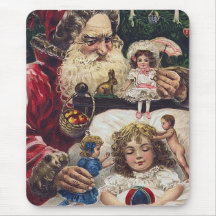 Noël vintage Mousepad de Père Noël Tapis De Souris
