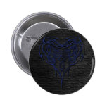 Noeud celtique bleu de coeur avec le mur badge