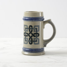Noeud celtique Stein de couleur du bleu 3 Tasses À Café