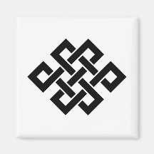 Noeud mystique - B&W 2 Magnets Pour Réfrigérateur