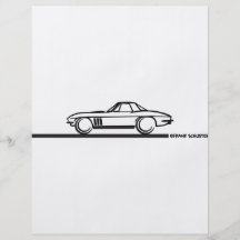 Noir 1965 de hard-top de pastenague de Corvette Prospectus Customisé