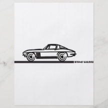 Noir 1965 fendu de pastenague de Corvette Prospectus
