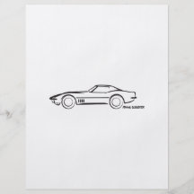 Noir 1968 de hard-top de Corvette Prospectus En Couleur