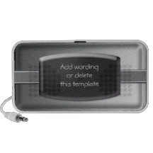 Noir argenté en acier haut-parleur notebook