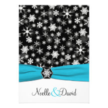 Noir, blanc, faire-part de mariage de flocons de n