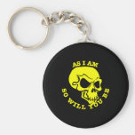 Noir car je suis crâne porte-clefs