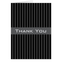 Noir chic élégant et le gris barre le Merci Cartes