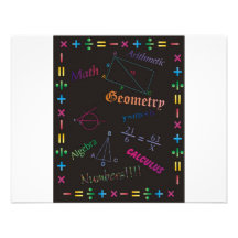 Noir de conception de maths invitations personnalisées