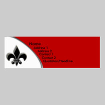Noir de KRW et ton de Red Fleur De Lis deux cartes de visite