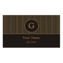 Noir de monogramme et carte de visite d'or