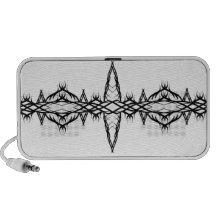 Noir de tribal haut-parleur notebook